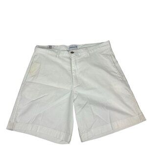 Saddlebred White 7" Inseam Mens Shorts Size 32 97% Cotton 3% Spandex